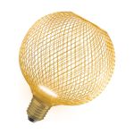 Osram Decor Plat Lamp In Metaal Behuizing LED E27 Globe Mat Goud 3.5W 300lm - 827 Zeer Warm Wit | Vervangt 25W