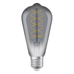 Ledvance Vintage 1906 LED E27 Edison Smoke 7.8W 360lm - 818 Zeer Warm Wit | Dimbaar - Vervangt 30W