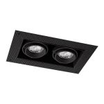 Noxion Inbouw Spot Zonder frame Pro 2x MR16 Kantelbaar Zwart | Zaagmaat 181x97mm - GU10 Fitting