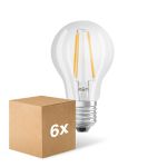 Voordeelpak 6x Ledvance Classic LED E27 Peer Filament Helder 7W 806lm - 827 Zeer Warm Wit | Dimbaar - Vervangt 60W