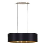 Eglo Pendelarmatuur Maserlo Staal Satijn Nikkel | Geschikt voor 2x E27