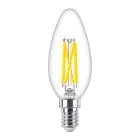 Philips MASTER LED E14 Kaars Filament Helder 3.4W 470lm - 922-927 Dim To Warm | Beste Kleurweergave - Dimbaar - Vervangt 40W