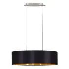 Eglo Pendelarmatuur Maserlo Staal Satijn Nikkel | Geschikt voor 2x E27